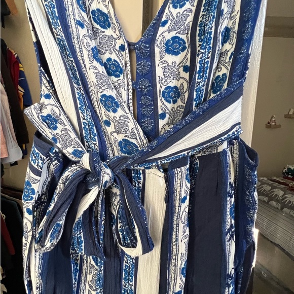 Free People Blue and White Jumpsuit - Picture 4 of 5